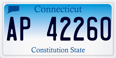 CT license plate AP42260