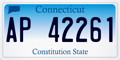CT license plate AP42261