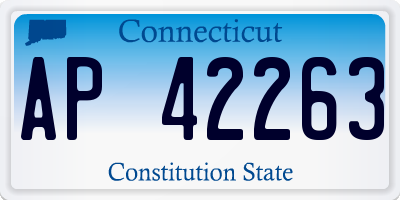 CT license plate AP42263