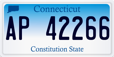 CT license plate AP42266