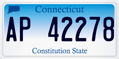 CT license plate AP42278