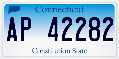 CT license plate AP42282