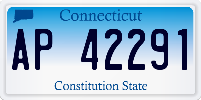 CT license plate AP42291