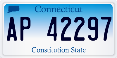 CT license plate AP42297
