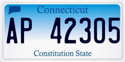 CT license plate AP42305