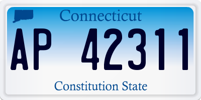 CT license plate AP42311
