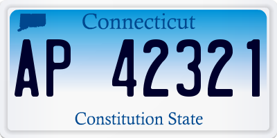 CT license plate AP42321