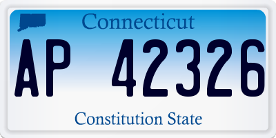 CT license plate AP42326