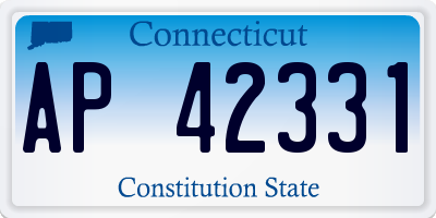 CT license plate AP42331