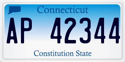 CT license plate AP42344