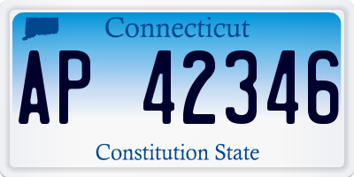 CT license plate AP42346