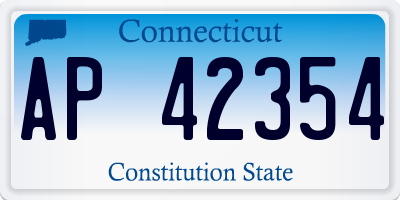 CT license plate AP42354