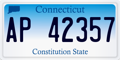 CT license plate AP42357
