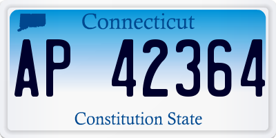 CT license plate AP42364