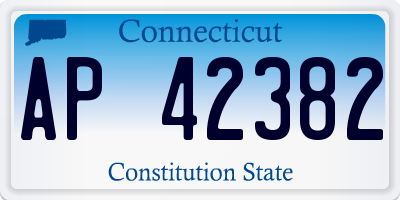 CT license plate AP42382