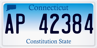CT license plate AP42384