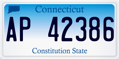 CT license plate AP42386