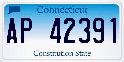 CT license plate AP42391