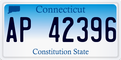 CT license plate AP42396