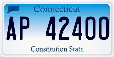 CT license plate AP42400