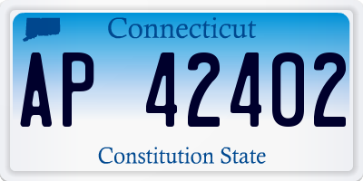 CT license plate AP42402