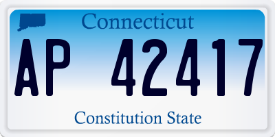 CT license plate AP42417