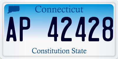 CT license plate AP42428