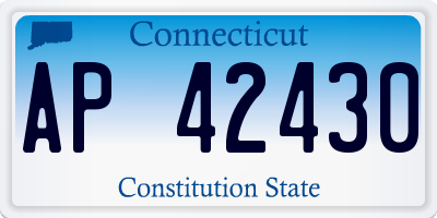 CT license plate AP42430
