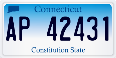 CT license plate AP42431