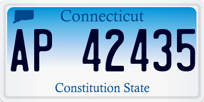 CT license plate AP42435