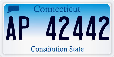 CT license plate AP42442