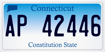 CT license plate AP42446