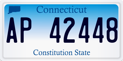 CT license plate AP42448