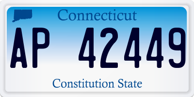 CT license plate AP42449