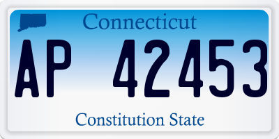CT license plate AP42453