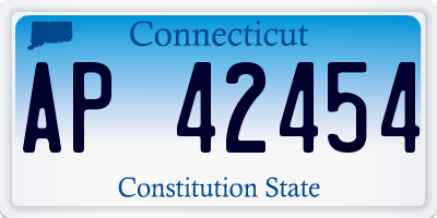 CT license plate AP42454