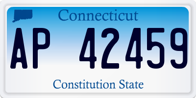 CT license plate AP42459