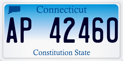 CT license plate AP42460