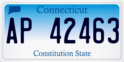 CT license plate AP42463