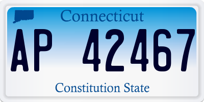 CT license plate AP42467