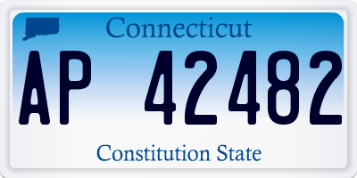 CT license plate AP42482