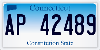 CT license plate AP42489