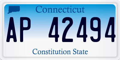 CT license plate AP42494