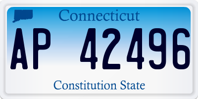 CT license plate AP42496