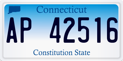 CT license plate AP42516