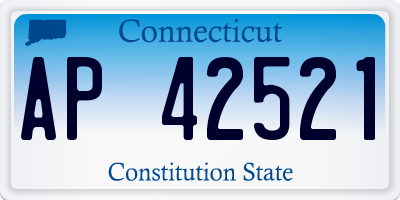 CT license plate AP42521