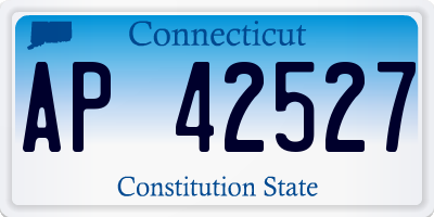 CT license plate AP42527