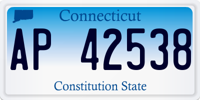 CT license plate AP42538