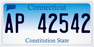 CT license plate AP42542