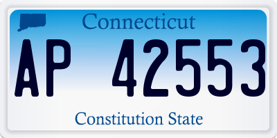 CT license plate AP42553